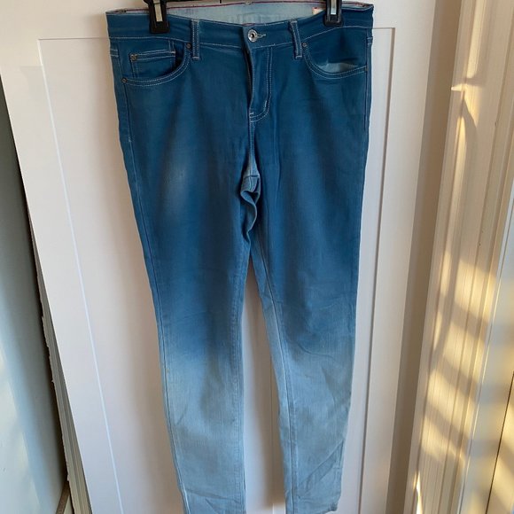 Angry Rabbit Blue Ombré Skinny Jeans - Size 29 - Picture 1 of 6